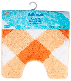 Коврик Шахматный 50х50 см белый, серый