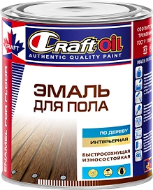 Эмаль для пола CraftOiI глянцевая красно-коричневая 2,6 кг