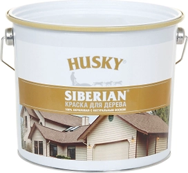 Краска для дерева HUSKY SIBERIAN полуматовая белая 2,7 л