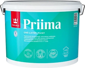Краска интерьерная Tikkurila Priima белая 9 л