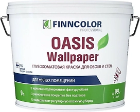 Краска для обоев и стен FINNCOLOR Oasis Wallpaper база С 9 л