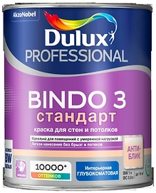 Краска интерьерная Dulux Bindo 3 глубокоматовая база BW 1 л