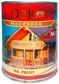 Краска Dekor МА-15 полуглянцевая голубая 0,8 кг
