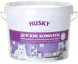 Краска интерьерная HUSKY матовая белая 9 л