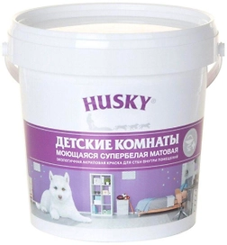 Краска интерьерная HUSKY матовая белая 0,9 л