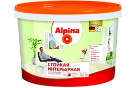 Краска интерьерная ALPINA Стойкая База 1 белая 2,5 л