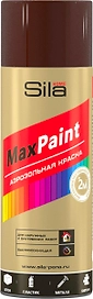 Эмаль универсальная Sila Home MaxPaint глянцевая гладкая коричневая 0,52 л