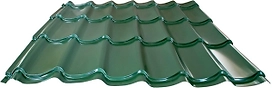 Металлочерепица Таврос зеленый 2250x1180 мм
