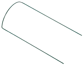 Кустодержатель полукруглый LUX-TOOLS 70 см зеленый