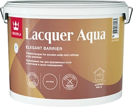 Лак универсальный Tikkurila LACQUER AQUA прозрачный полуглянцевый 9 л