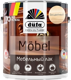 Лак мебельный dufa Mobel бесцветный глянцевый 0,9 л
