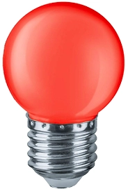 Светодиодная лампа Navigator NLL-G45-1 E 27 1 Вт красный шар