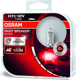 Галогенная лампа OSRAM NIGHT BREAKER SILVER PGJ19-2 55 Вт 1350 лм