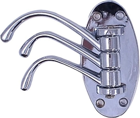 Крючок мебельный Larvij HK0903C Swivel тройной хром