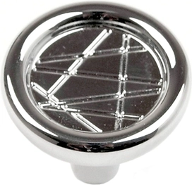 Мебельная ручка-кнопка JET 133  хром