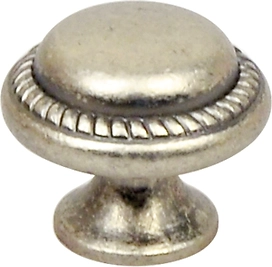 Мебельная ручка-кнопка JET 189 античное серебро