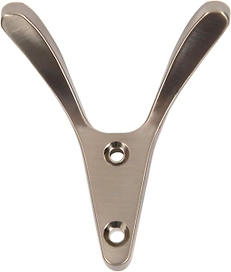 Крючок мебельный BOYARD SENATOR двойной атласный никель