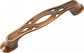 Мебельная ручка - скоба BOYARD брашированная старинная бронза 96 мм