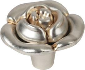 Мебельная ручка - кнопка BOYARD LULU ROSE старинное серебро