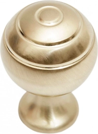 Мебельная ручка-кнопка BOYARD MOBY сатиновое золото