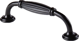 Мебельная ручка-скоба Larvij алюминий черный 96 мм 