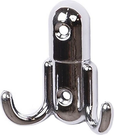 Крючок мебельный Larvij H1642 двойной хром