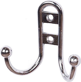 Крючок мебельный Larvij H01SMALL двойной хром