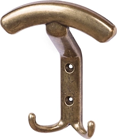 Крючок мебельный Larvij N10 тройной бронза