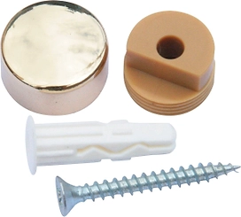 Крепление для зеркала ЕВРОПАРТНЕР гладкое золото 18 мм 4 шт