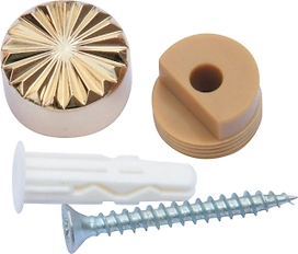 Крепление для зеркала ЕВРОПАРТНЕР рифленое золото 18 мм 4 шт