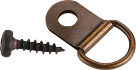 Петля-подвес D-образная для картины, фоторамки, бронза 4 шт