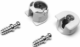 Эксцентриковая стяжка BOYARD белая D20 мм 2 шт