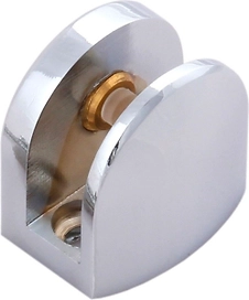 Мебельный стекложержатель BOYARD P513 хром 25,8x24,8 мм