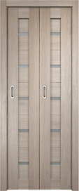 Межкомнатная дверь Книжка остекленная Капучино 70х200 cм