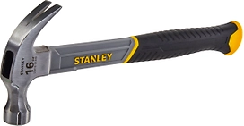Молоток гвоздодер STANLEY fiberglass резиновая рукоятка 450 г