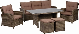 Набор садовой мебели Vermont искусственный ротанг 6 предметов