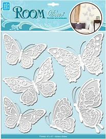 Наклейки декоративные Room Decor Bestkom Бабочки №4 3D 30,5x30,5 мм 6 шт