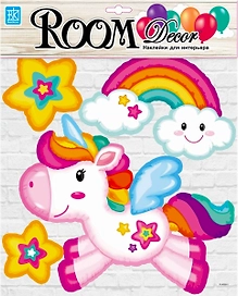 Наклейки декоративные Room Decor Bestkom Единорожка 3D 30,5x31,5 мм 4 шт