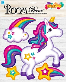 Наклейки декоративные Room Decor Bestkom Единорог 3D 30,5x31,5 мм 4 шт