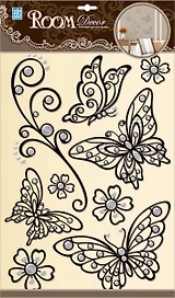 Наклейки декоративные Room Decor Bestkom Бабочки ажурные №2 29x41 мм 9 шт