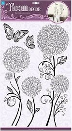 Наклейка Room Decor Одуванчики 32x50 мм влагостойкие