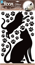 Наклейки декоративные Room Decor Bestkom Следы кошки 50x32 см влагостойкие