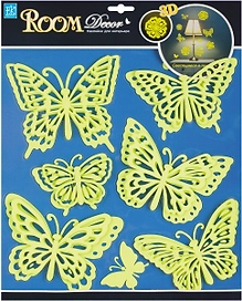 Наклейка декоративные Room Decor Сказочные бабочки 30,5x30,5 см светящиеся