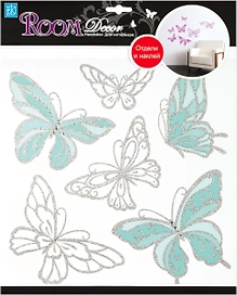 Наклейки декоративные Room Decor Бабочки №6 30,5x30,5 см влагостойкие