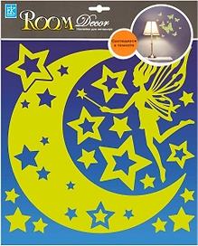 Наклейка декоративные Room Decor Ночная фея 30,5x30,5 см светящиеся