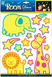 Наклейка декоративные Room Decor Светящийся зоопарк 35x27,5 см светящиеся
