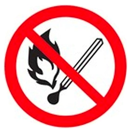 Наклейка информационная REXXON Огонь не разводить 10х10 см