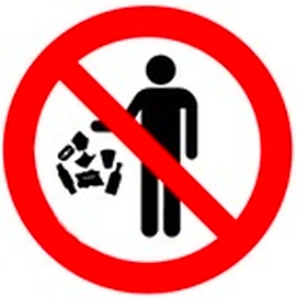 Наклейка информационная REXXON Не мусорить 10х10 см