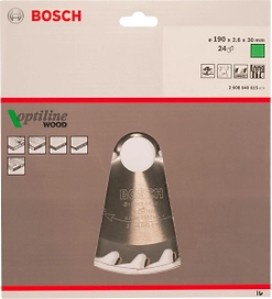 Отрезной диск по дереву BOSCH Optiline 190х30x2,6 мм