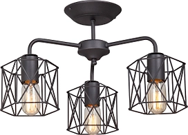 Потолочная люстра Vitaluce V4382-1/3PL черная 3ХE27Х40Вт